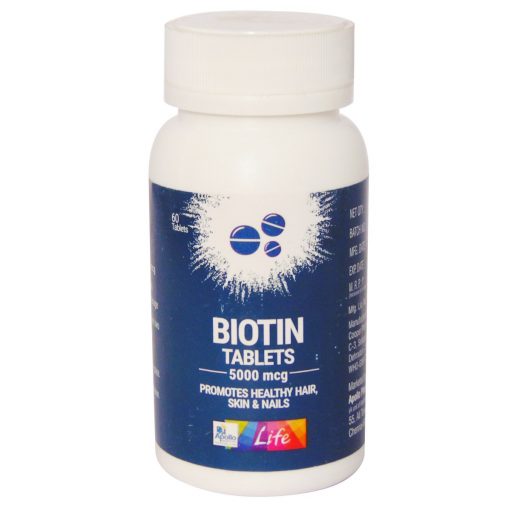 APOLLO Pharmacy Biotin 5000 Mcg Capsules 60 S Fitbynet