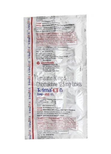 Telma CT 80/12.5 Tablet_GLENMARK PHARMA - FITBYNET.COM