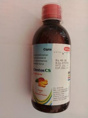 Buy Cheston CS 4 mg/10 mg Syrup_CIPLA Online - Fitbynet