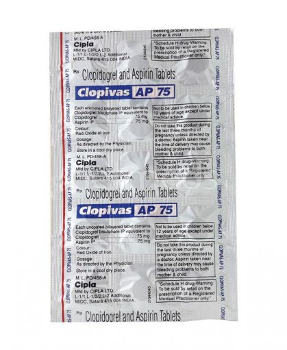 Clopivas Ap 75 Tabletcipla Fitbynetcom