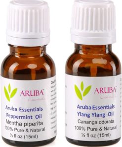 Aruba Essentials Combo Pack of Peppermint Oil and Ylang Ylang Oil (15ml Each)